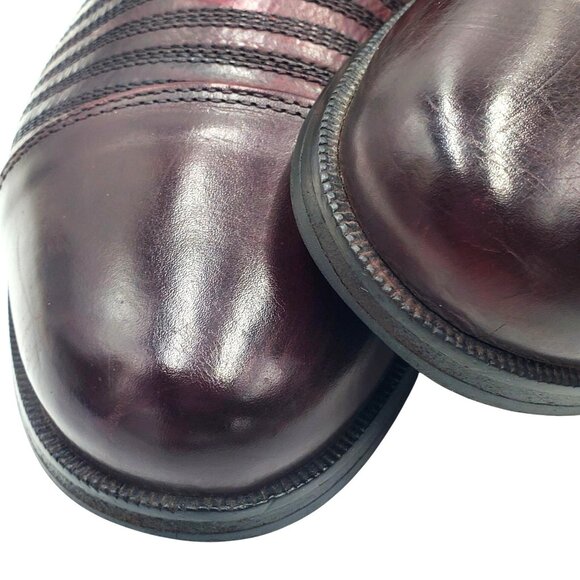 Italy Nazzareno Di Rosa  Men\'s size 9 Burgundy Leather Men\'s Oxford Dress shoes main image 4